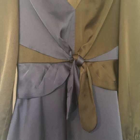 MILLY Stella black and blue bow tie waist dress - Picture 4 of 11